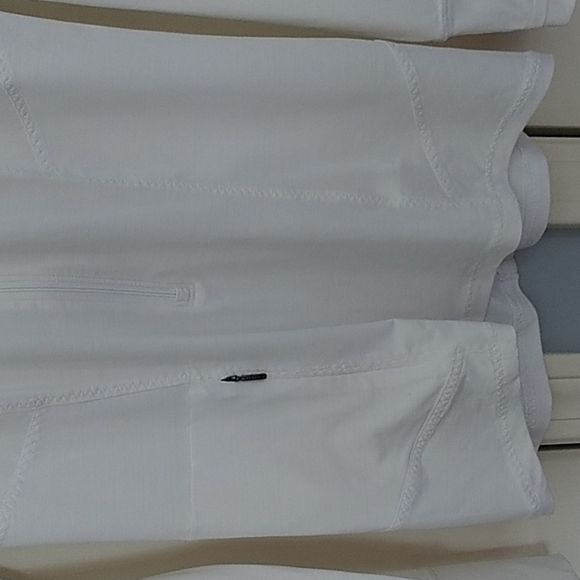 Athleta White Quarter Zip Athletic Yoga Top Jacket S - Picture 5 of 12